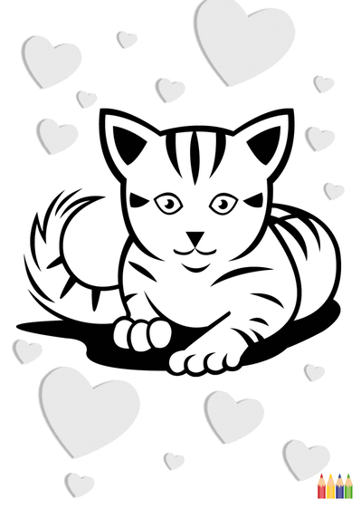 Coloriage petit chat